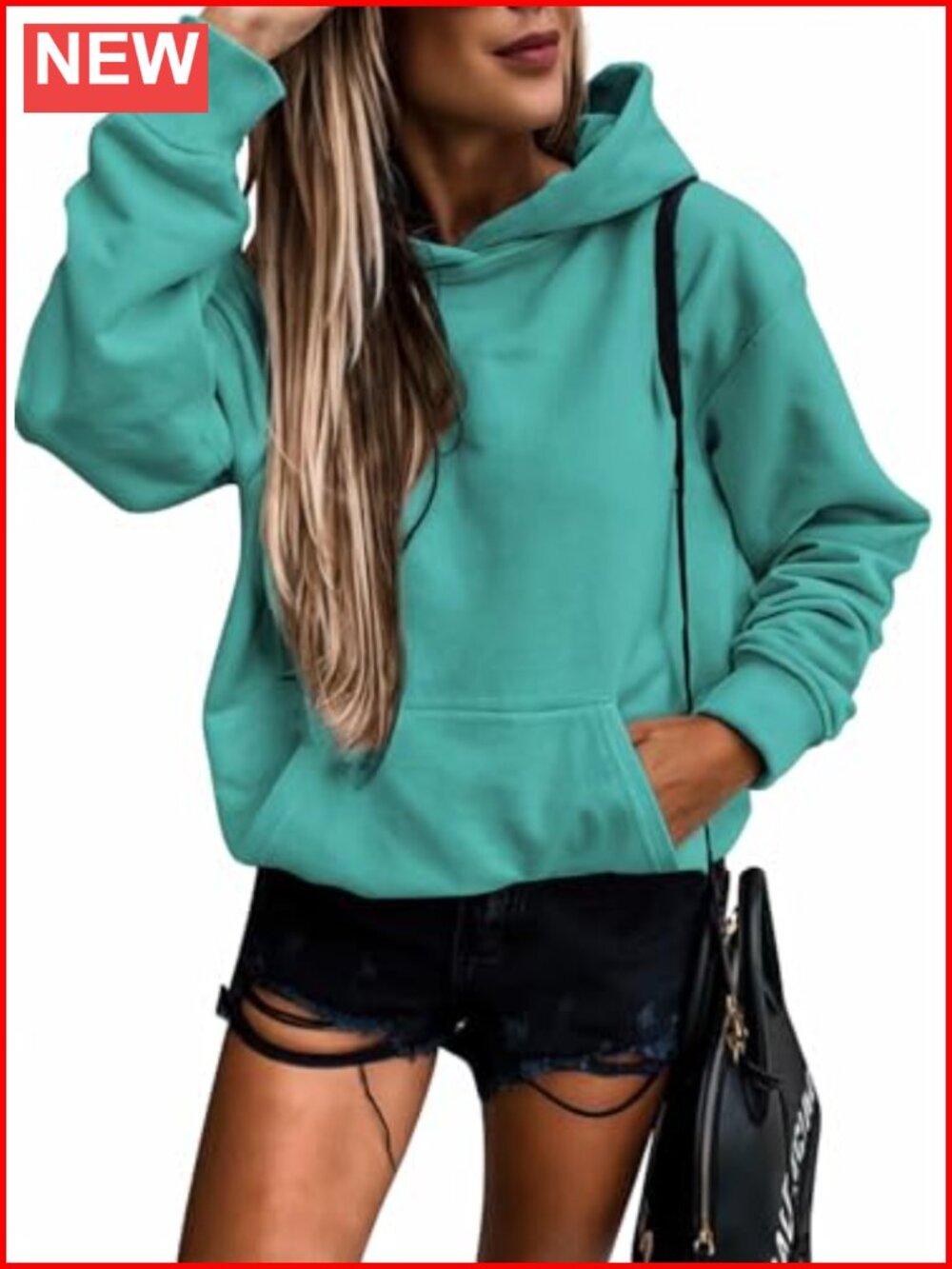 Women Hooded Sweatshirt Pullover Oversized Loose Fit Casual Fall Winter Top
